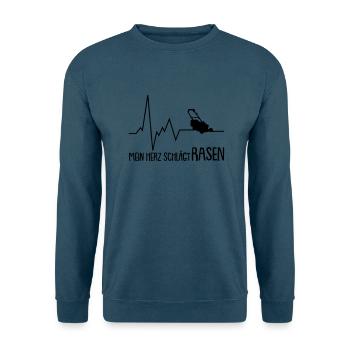 mein herz schlägt rasen - Unisex Pullover - Indigoblau - Vorne