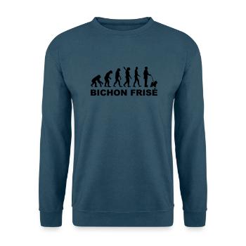 Bichon Frise - Unisex Pullover - Indigoblau - Vorne