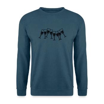 sekt glaeser - Unisex Pullover - Indigoblau - Vorne