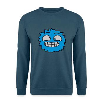 Haariges Monster Gesicht - Unisex Pullover - Indigoblau - Vorne