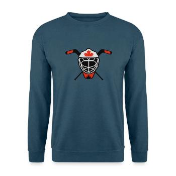 Hockey Goalie Maske Canada 3 - Unisex Pullover - Indigoblau - Vorne