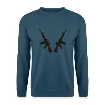 m16 2mal andere position - Unisex Pullover - Indigoblau - Vorne