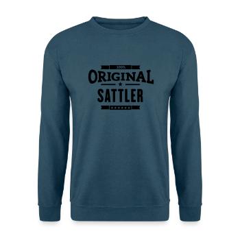 100% Sattler - Unisex Pullover - Indigoblau - Vorne