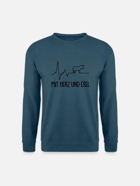 mit herz und esel - Unisex Pullover - Indigoblau