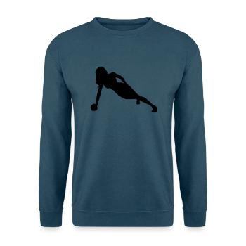 fitness frau silhouette - Unisex Pullover - Indigoblau - Vorne