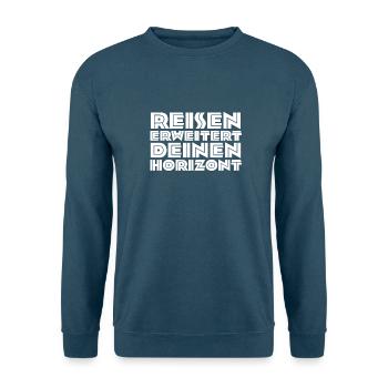 reisen horizont - Unisex Pullover - Indigoblau - Vorne
