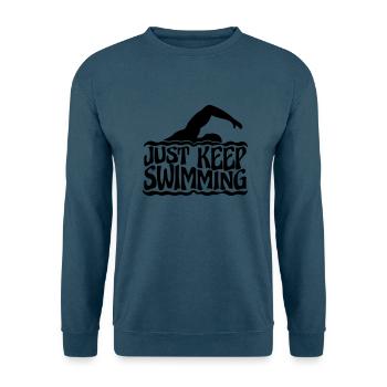 Just Keep Swimming - Unisex Pullover - Indigoblau - Vorne