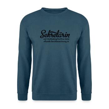 Sekretärin - Unisex Pullover - Indigoblau - Vorne