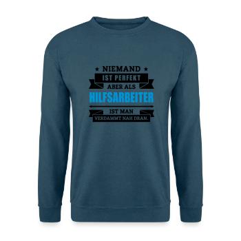 Funshirt Hilfsarbeiter - Unisex Pullover - Indigoblau - Vorne