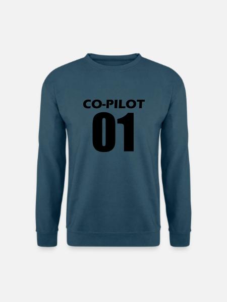 Co-Pilot Partnerlook Geschenk - Unisex Pullover - Indigoblau