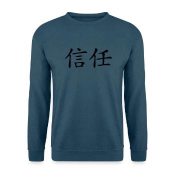 Vertrauen - Unisex Pullover - Indigoblau - Vorne