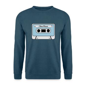 Kassette - Unisex Pullover - Indigoblau - Vorne