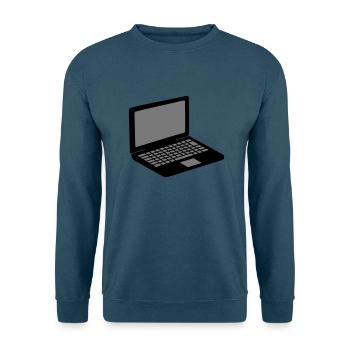 laptop notebook tablet computer pc mobil bildschir - Unisex Pullover - Indigoblau - Vorne