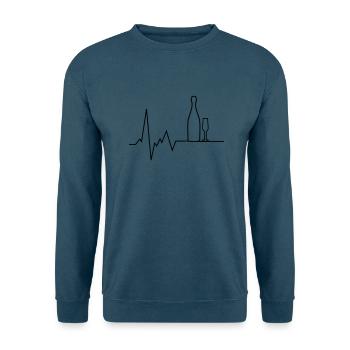 herzschlag sekt - Unisex Pullover - Indigoblau - Vorne