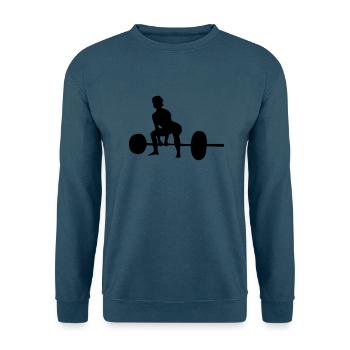 frau gewichte - Unisex Pullover - Indigoblau - Vorne