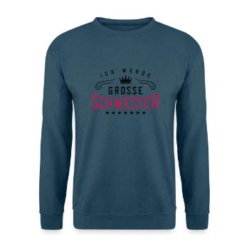 ich werde grosse schwester - Unisex Pullover - Indigoblau - Vorne