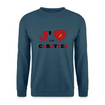 Ich liebe Karotten - Unisex Pullover - Indigoblau - Vorne