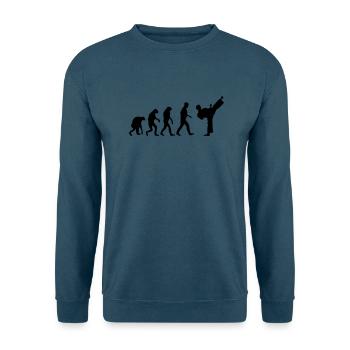 fight evolution karate teakwondo fighter kick - Unisex Pullover - Indigoblau - Vorne