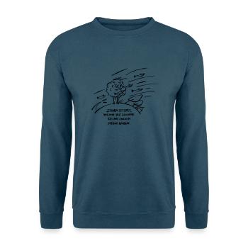 Sturm ist... einfarbig - Unisex Pullover - Indigoblau - Vorne