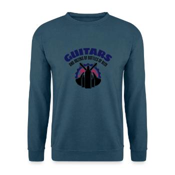 Screaming Guitars And Dozens of Bottles of Beer - Unisex Pullover - Indigoblau - Vorne