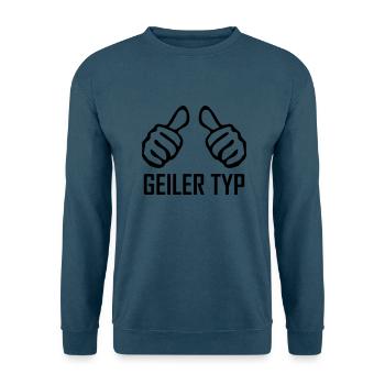 geiler typ - Unisex Pullover - Indigoblau - Vorne