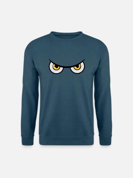 Augen böse gefährlich Eule - Unisex Pullover - Indigoblau