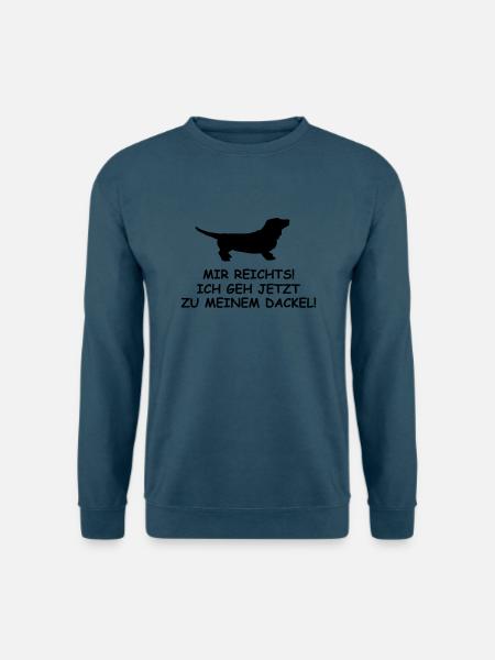 mir reichts ich geh jetzt zu meinem dackel - Unisex Pullover - Indigoblau
