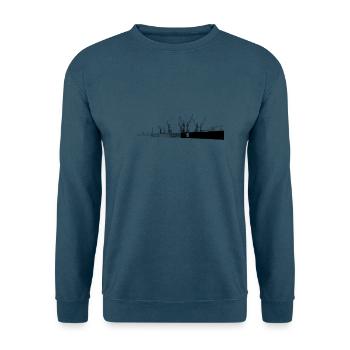 Hamburger Hafenskizze - Unisex Pullover - Indigoblau - Vorne