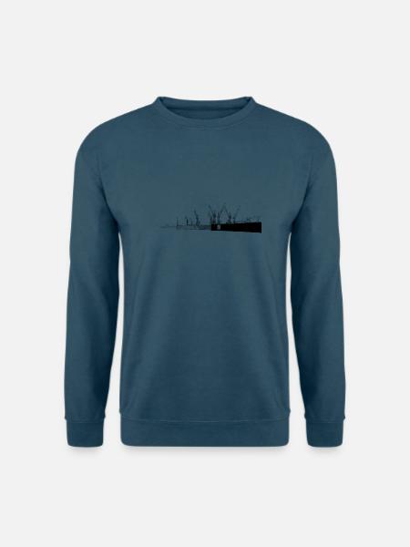 Hamburger Hafenskizze - Unisex Pullover - Indigoblau