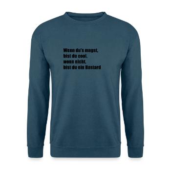 Bastard KIZ (schwarz) - Unisex Pullover - Indigoblau - Vorne