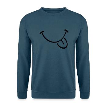 mund zunge - Unisex Pullover - Indigoblau - Vorne
