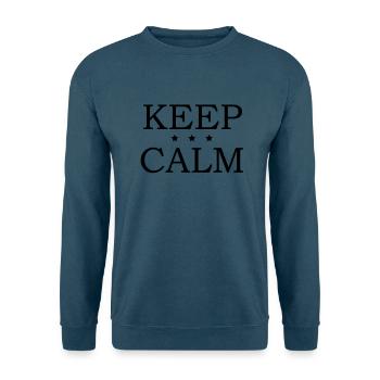 Keep Calm - Unisex Pullover - Indigoblau - Vorne