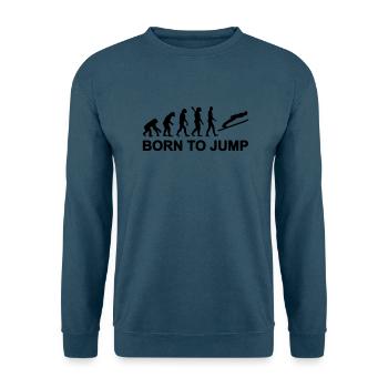 Skispringen - Unisex Pullover - Indigoblau - Vorne