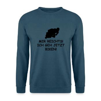 biken - Unisex Pullover - Indigoblau - Vorne