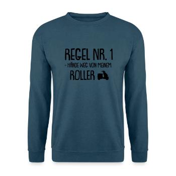regel nr 1 hände weg von meinem roller - Unisex Pullover - Indigoblau - Vorne