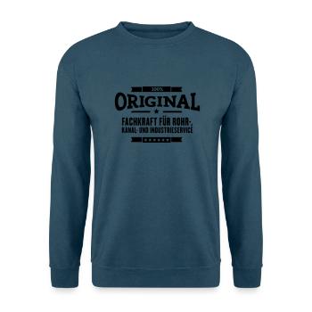 100% Rohr Kanal Industrie - Unisex Pullover - Indigoblau - Vorne