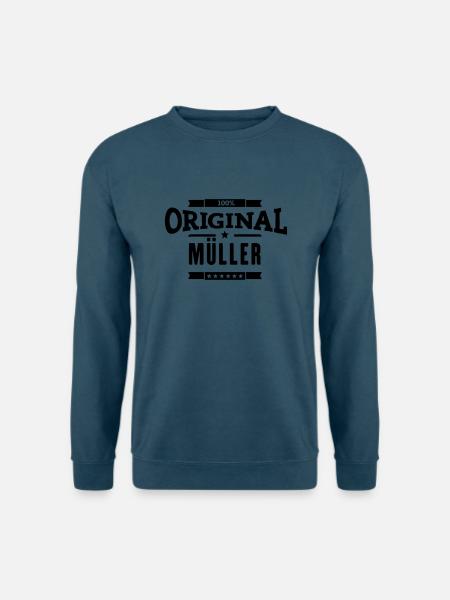 100% Müller - Unisex Pullover - Indigoblau