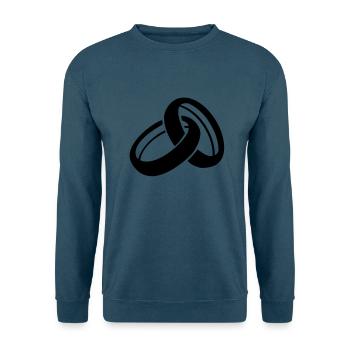 Eheringe - Unisex Pullover - Indigoblau - Vorne