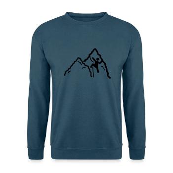Klettern motiv - Unisex Pullover - Indigoblau - Vorne
