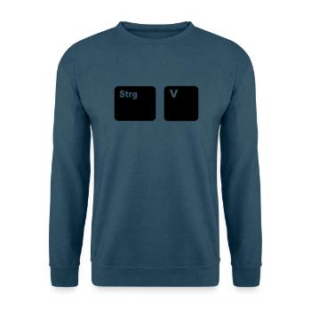 Strg V Copy and Paste Vater und Sohn Partner Shi - Unisex Pullover - Indigoblau - Vorne