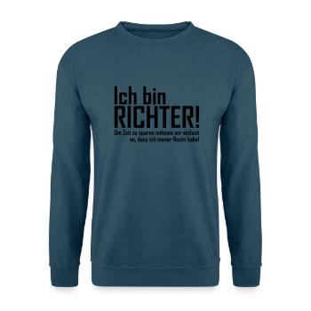 ich bin richter - Unisex Pullover - Indigoblau - Vorne