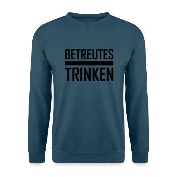 betreutes trinken - Unisex Pullover - Indigoblau - Vorne