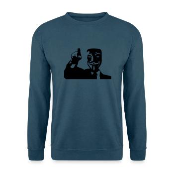 anonymous_01 - Unisex Pullover - Indigoblau - Vorne