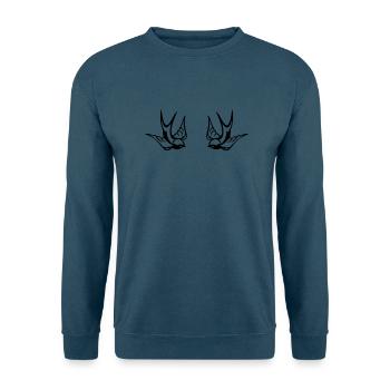 Schwalben Paar - Unisex Pullover - Indigoblau - Vorne
