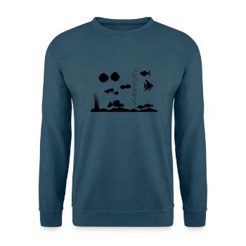 Aquarium - Unisex Pullover - Indigoblau - Vorne