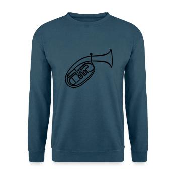 Tenorhorn 1-farbig - Unisex Pullover - Indigoblau - Vorne