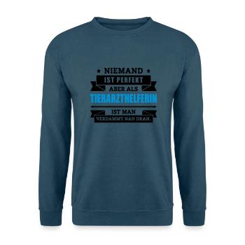 Funshirt Tierarzthelferin - Unisex Pullover - Indigoblau - Vorne