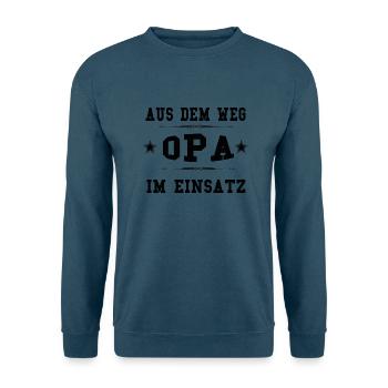 Opa im Einsatz - Unisex Pullover - Indigoblau - Vorne