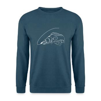 Zander mit Schnur 2 - Unisex Pullover - Indigoblau - Vorne