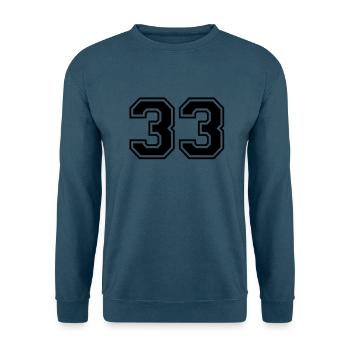 33 - Unisex Pullover - Indigoblau - Vorne